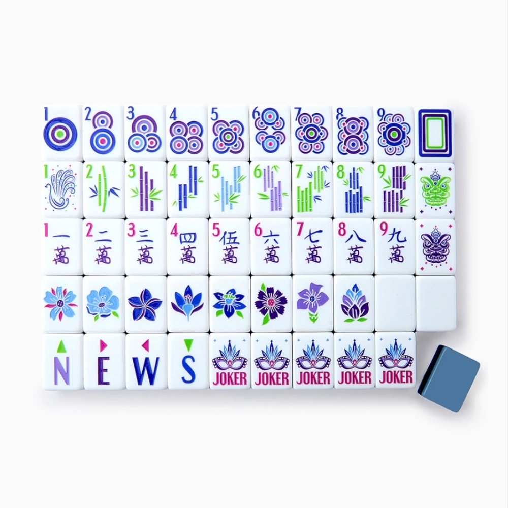 Oh My Mahjong ~ Preppy Soirée Tiles AND 4 Clear Acrylic Pushers